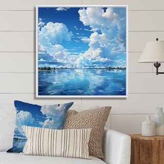 Designart "Clouds Skys Canvas XI" Nautical & Beach Framed Wall Decor ...